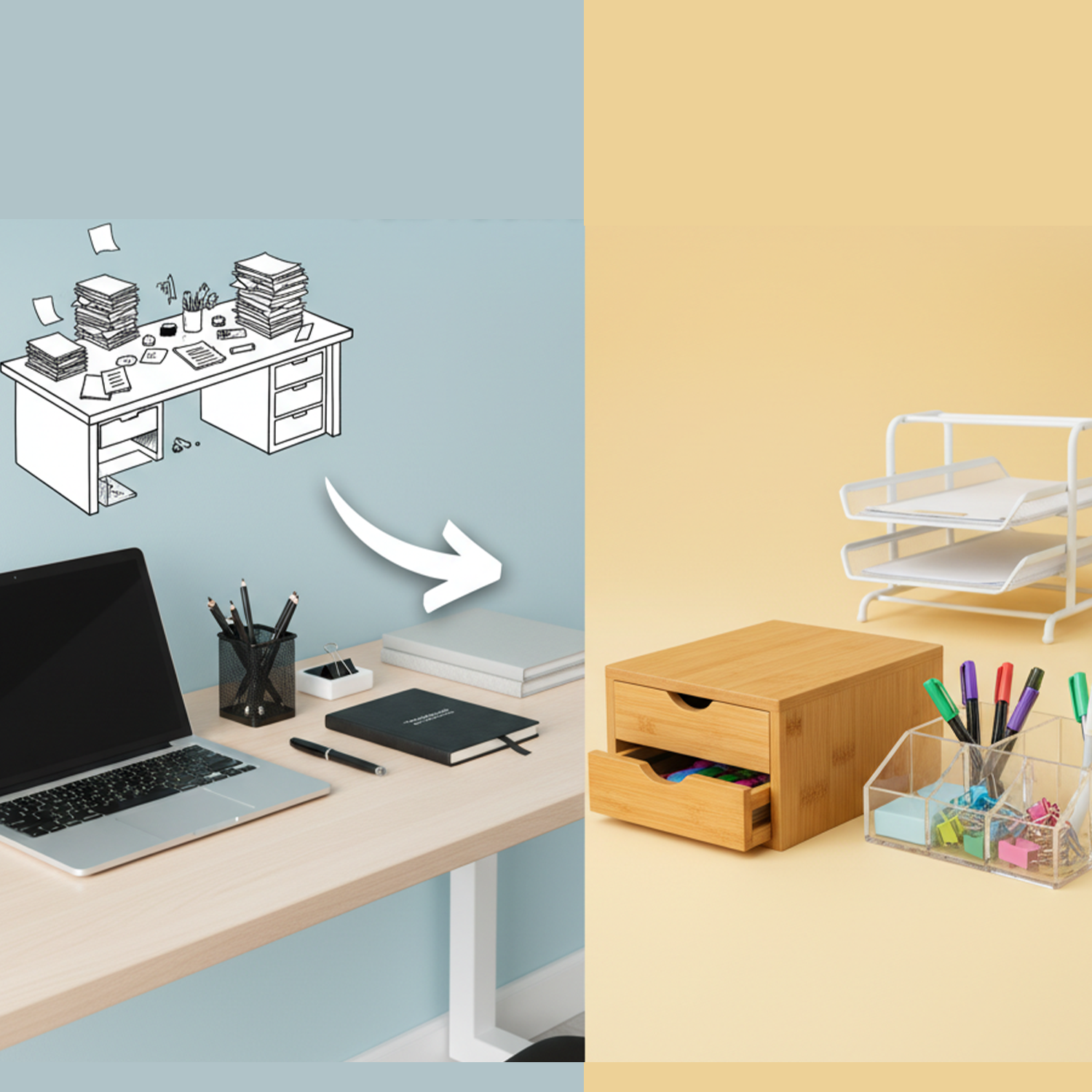 office desk organizer for modern workspace