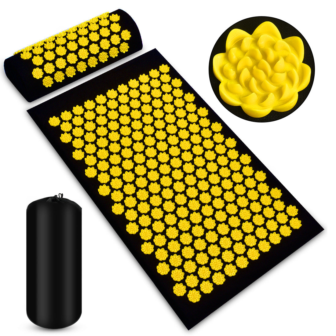 Acupressure Mat Set with Pillow – Acupressure Therapy for Back, Neck & Shoulder Pain Relief