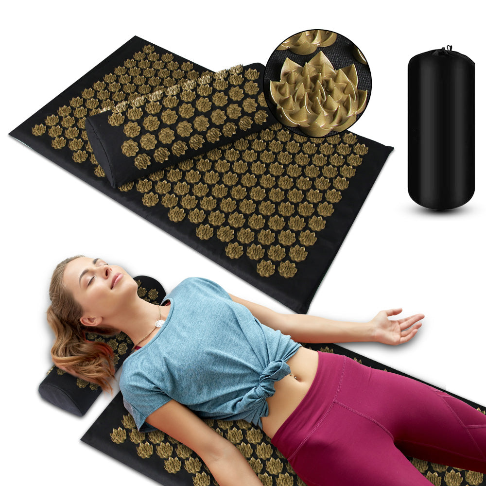 Acupressure Mat Set with Pillow – Acupressure Therapy for Back, Neck & Shoulder Pain Relief