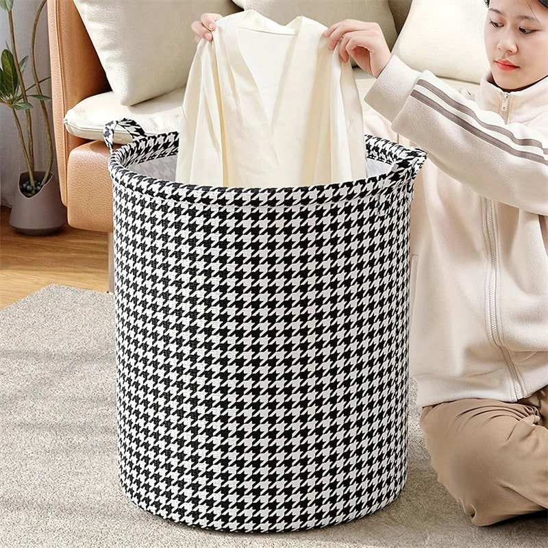 Foldable Non-Woven Laundry Basket With Handles