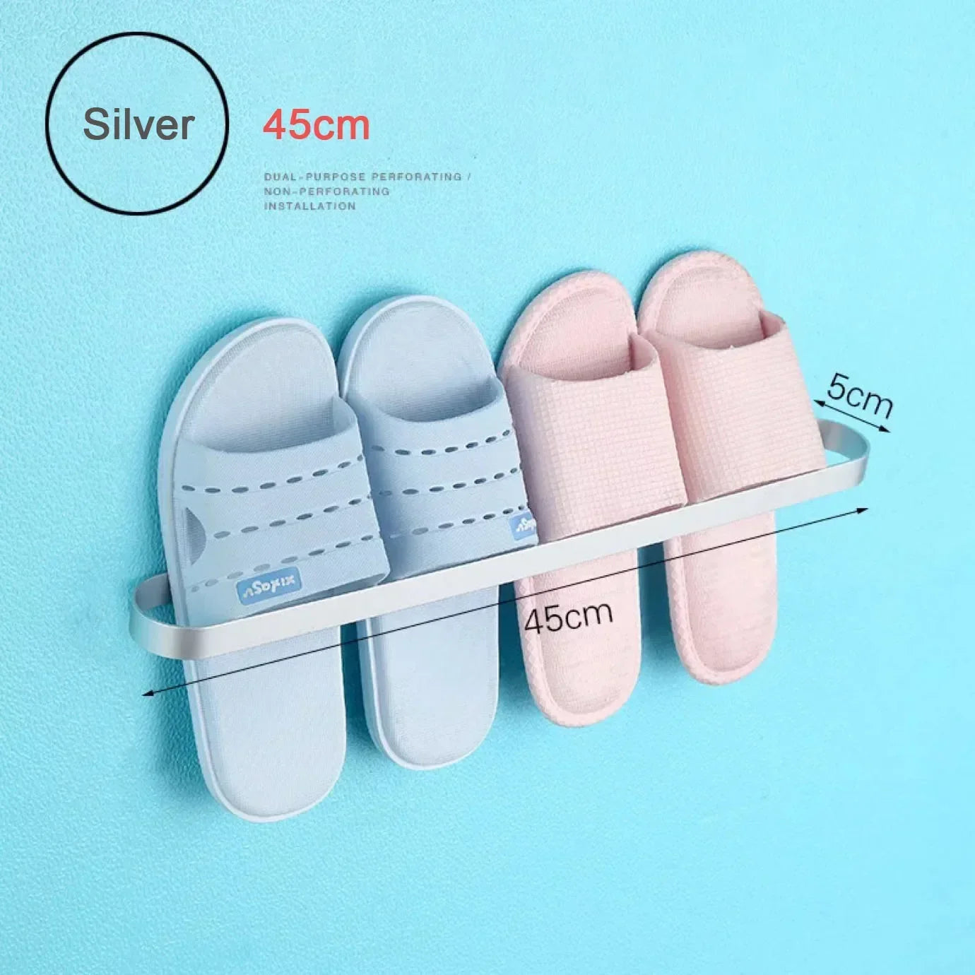 Aluminum Wall-Mounted  Slipper Rack