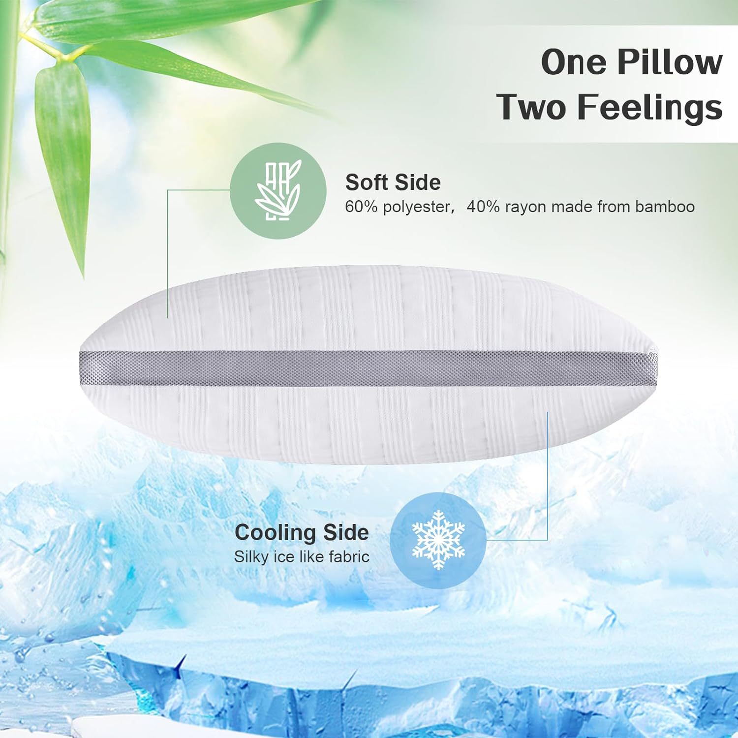 Luxury Cooling Memory Foam Bed Pillow – Adjustable Support Pillow for Deep Sleep & Neck Relief