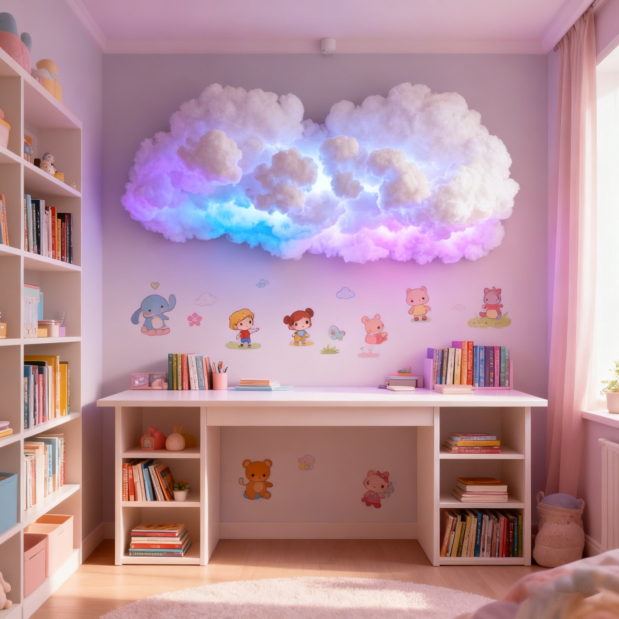 Cloud LED Ceiling Lights – 3D Thundercloud Creative RGB LED Light with Remote Control for Home Décor