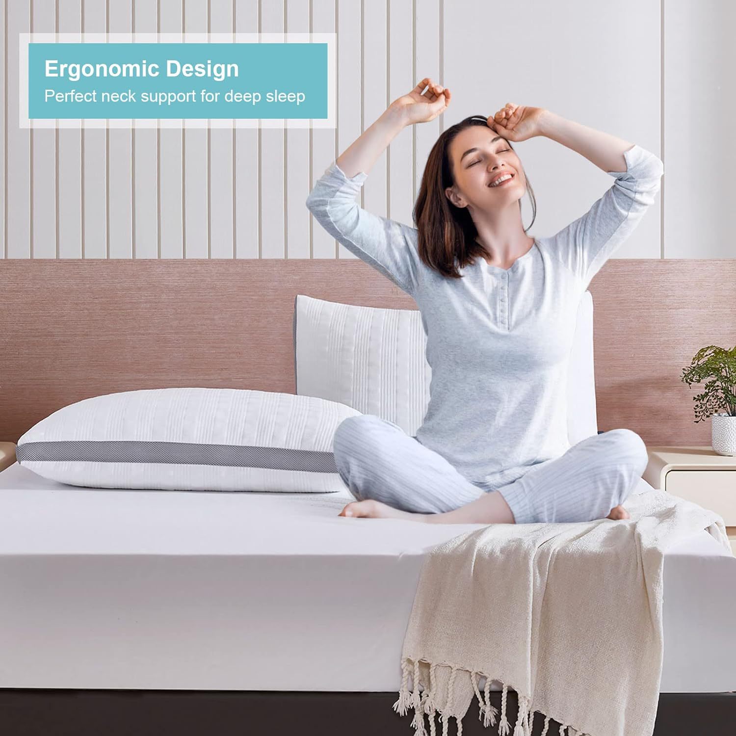 Luxury Cooling Memory Foam Bed Pillow – Adjustable Support Pillow for Deep Sleep & Neck Relief