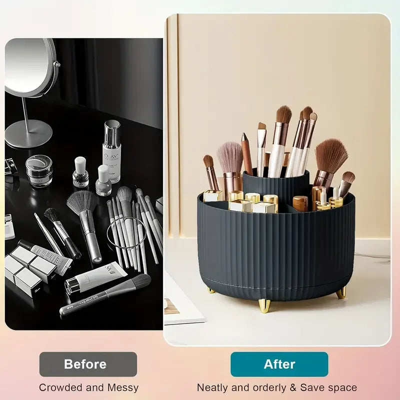 360° Rotating 5-Slot Makeup Accessories Organizer