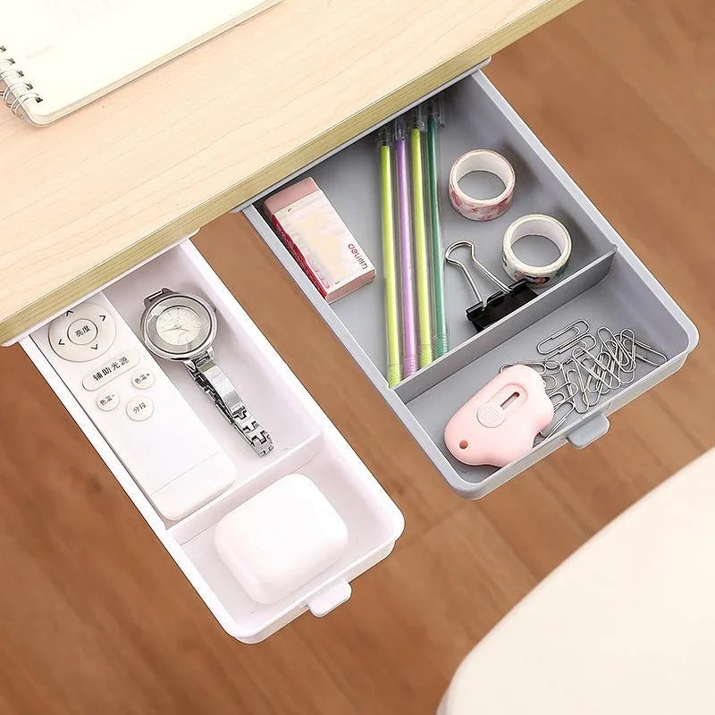Hidden Under-Desk Drawer Organizer