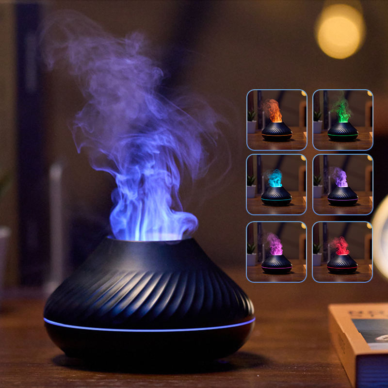 RGB Flame Aroma Diffuser – 3D Colorful Flame Humidifier & Essential Oil Diffuser