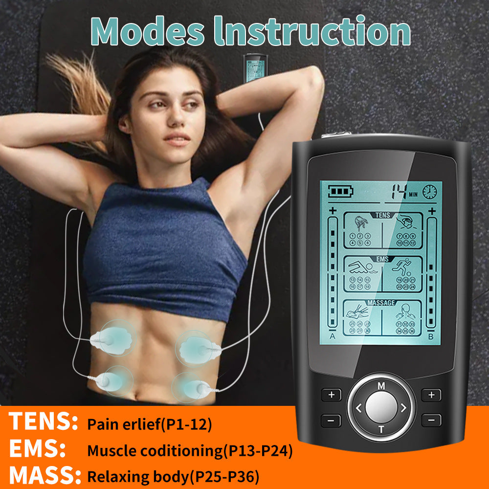 Rechargeable TENS & EMS Muscle Stimulator – Pulse Physiotherapy Massager for Pain Relief