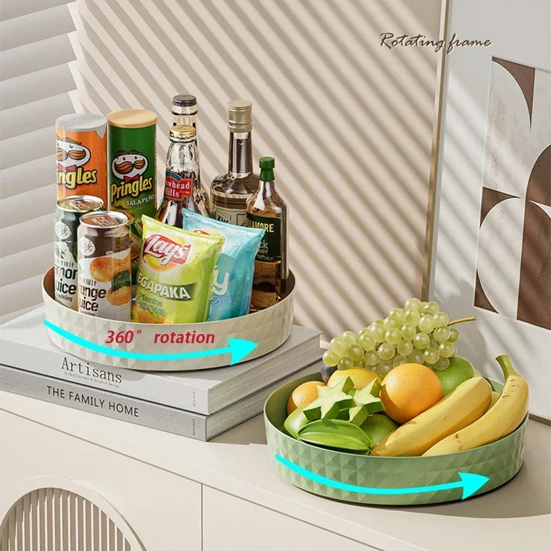 "Spice organizer with rotating base for kitchen countertop"