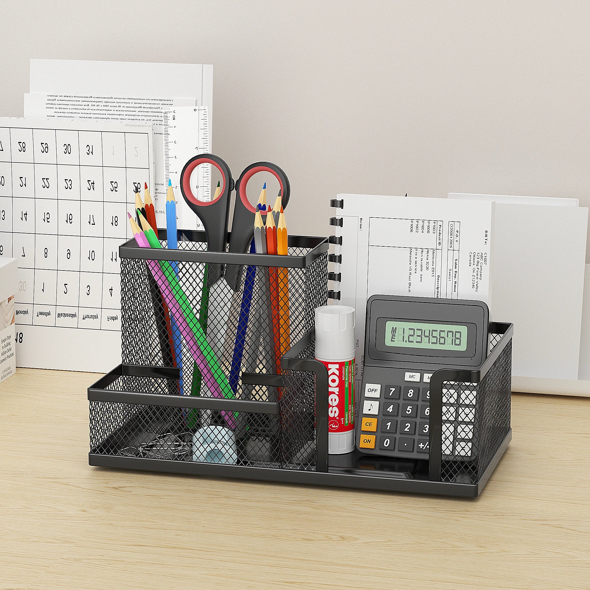 Metal Mesh Desk Organizer