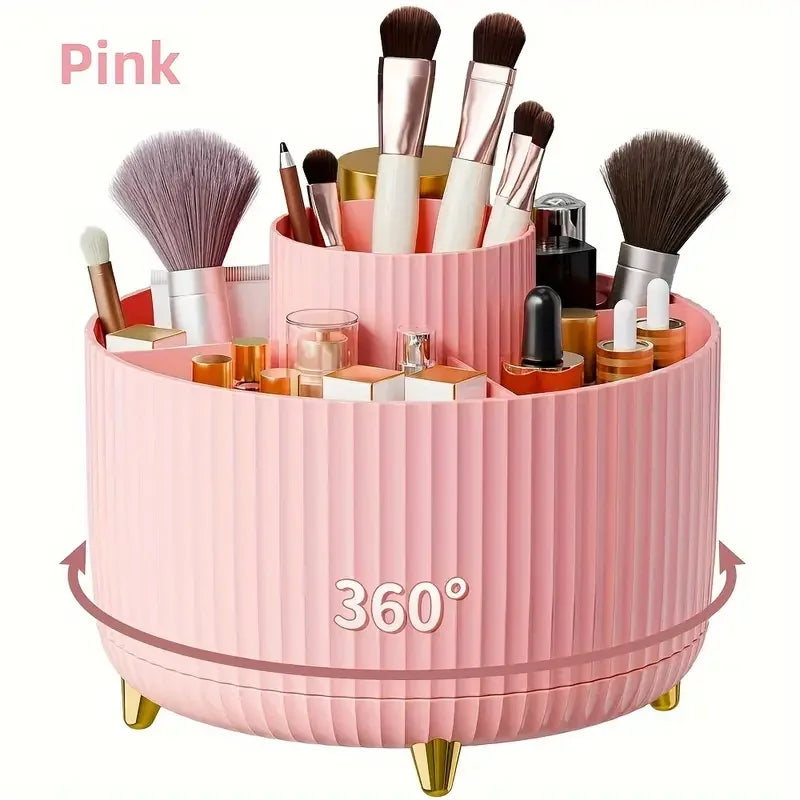 360° Rotating 5-Slot Makeup Accessories Organizer