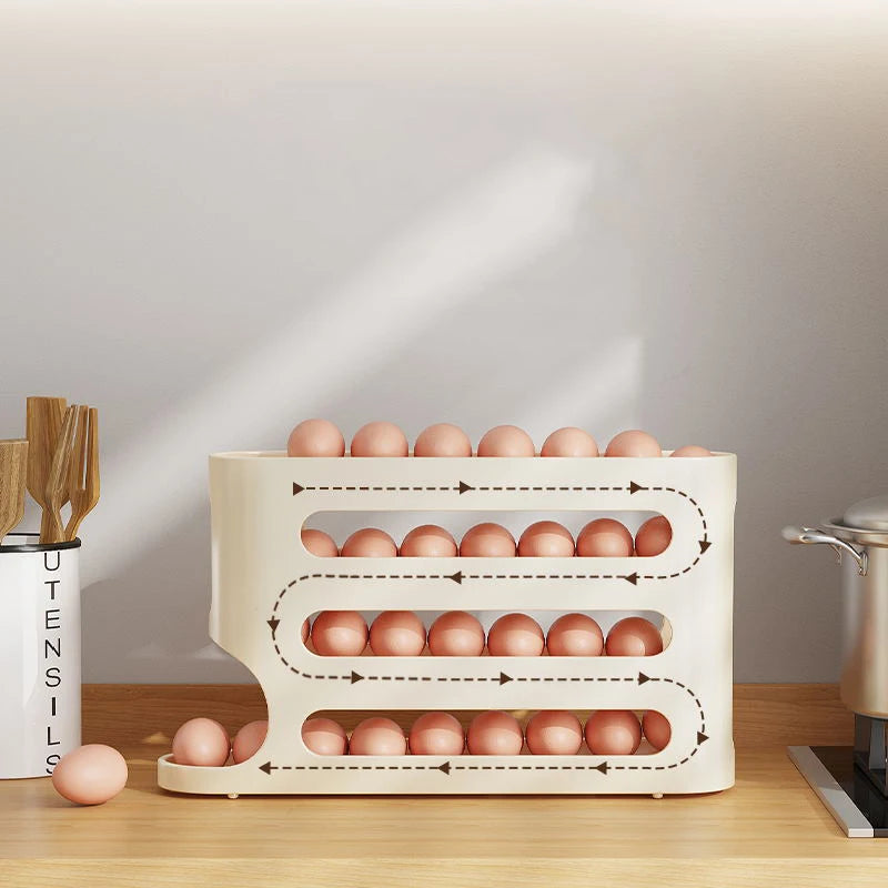 4-Layer Automatic Rolling Egg Holder