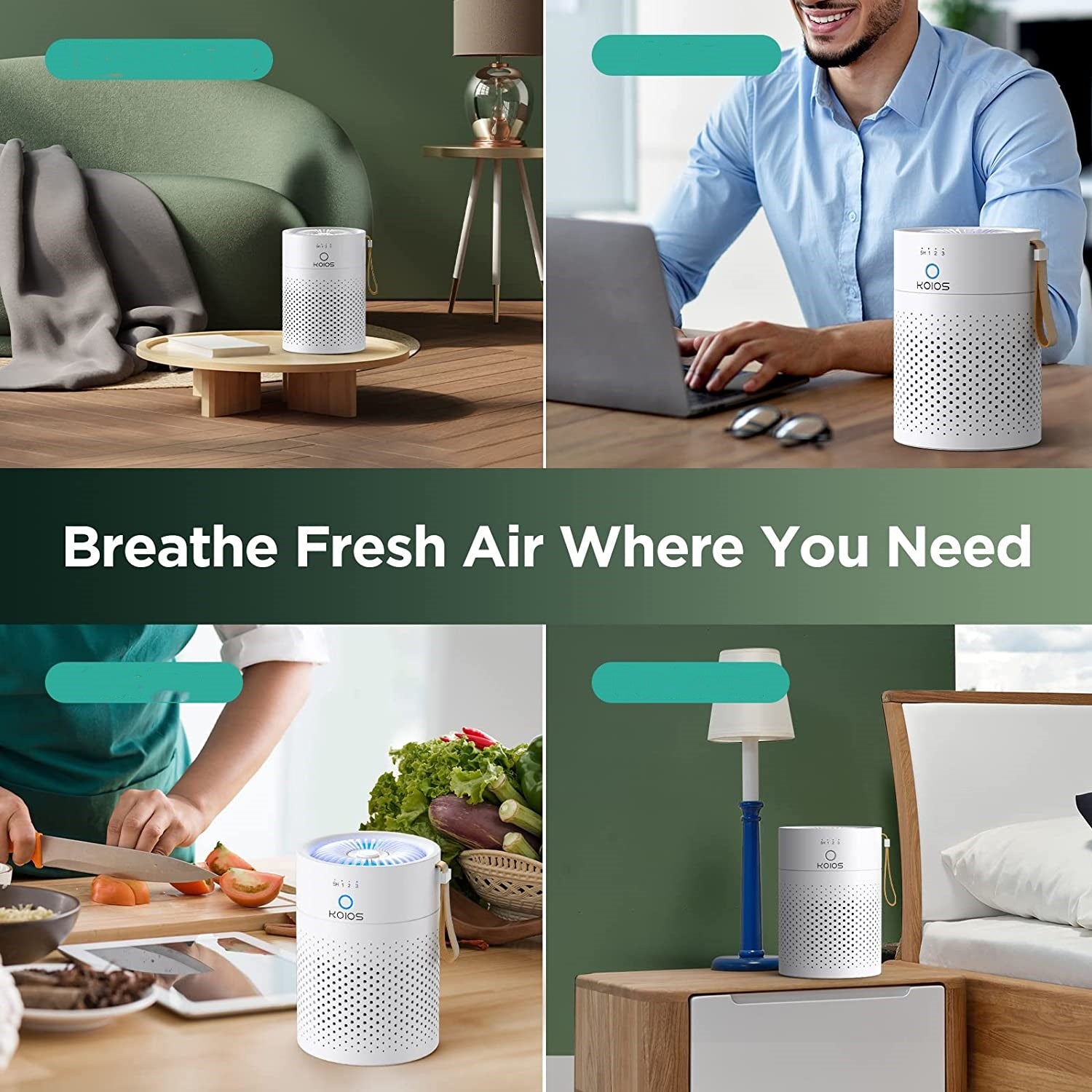 Portable H13 True HEPA Air Purifier – Quiet Small Air Cleaner for Home, Bedroom, Office & Living Room