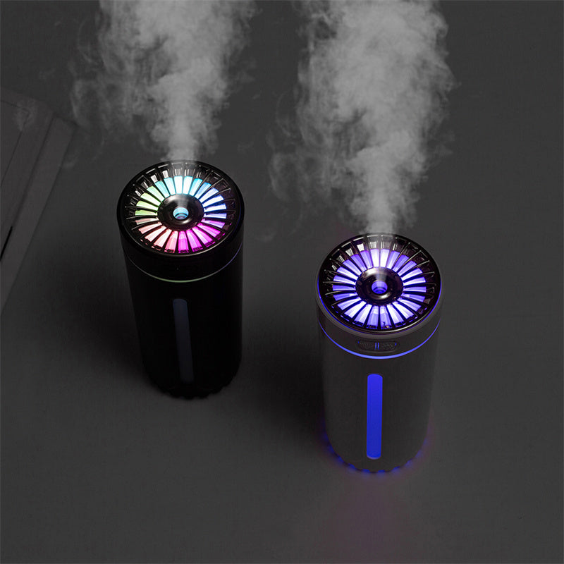 Wireless Rechargeable USB Ultrasonic Air Humidifier – Colorful LED Lights, Quiet Cool Mist Diffuser for Car & Home