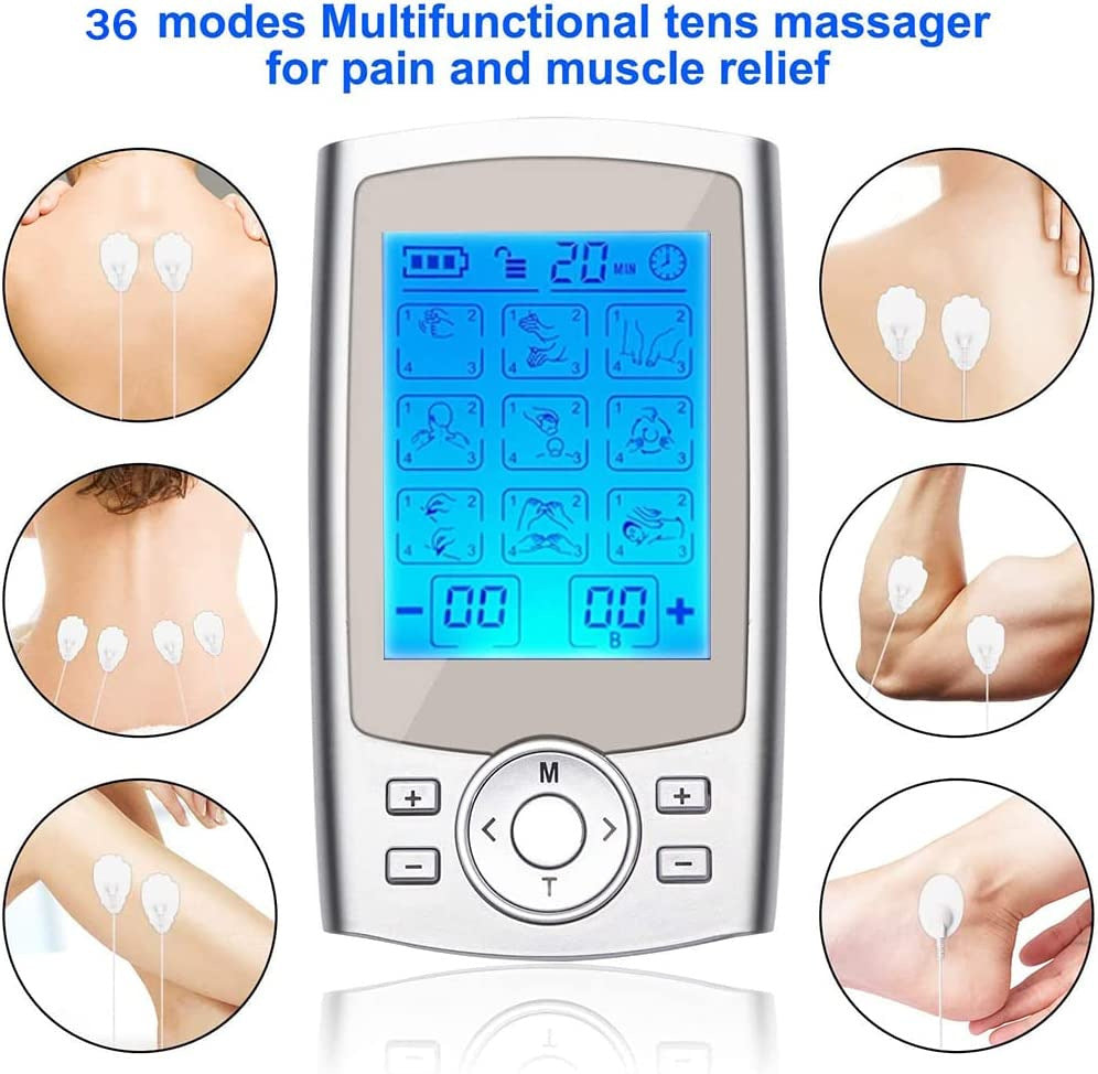 Rechargeable TENS & EMS Muscle Stimulator – Pulse Physiotherapy Massager for Pain Relief