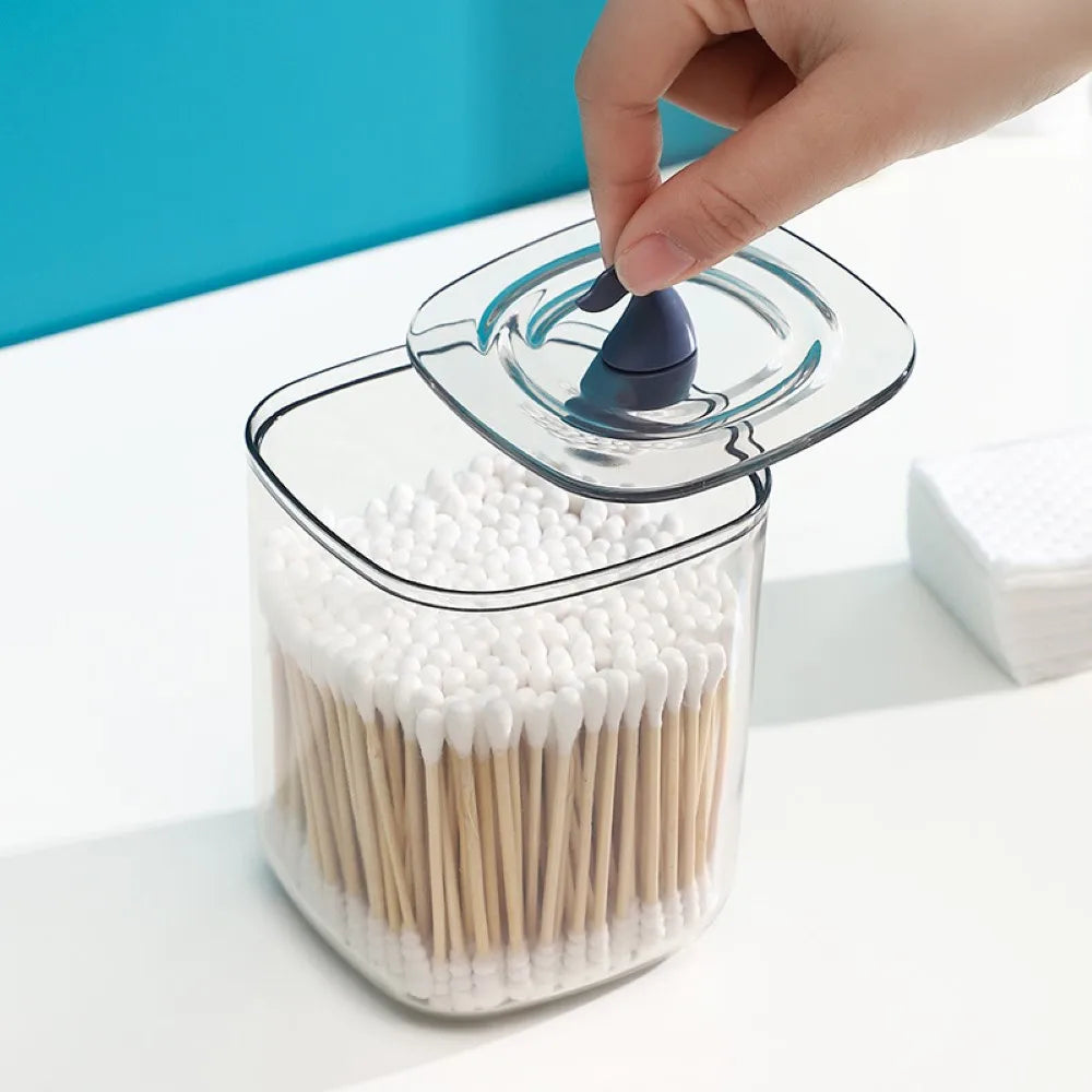 Clear Cotton Swab Storage Box