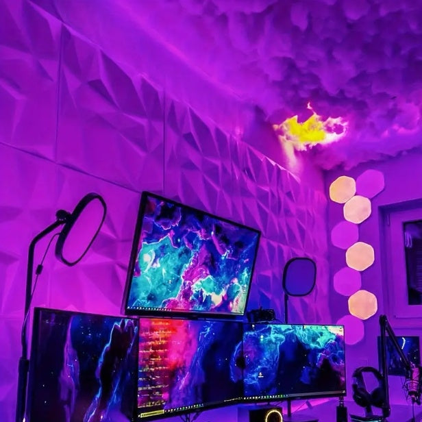 Cloud LED Ceiling Lights – 3D Thundercloud Creative RGB LED Light with Remote Control for Home Décor