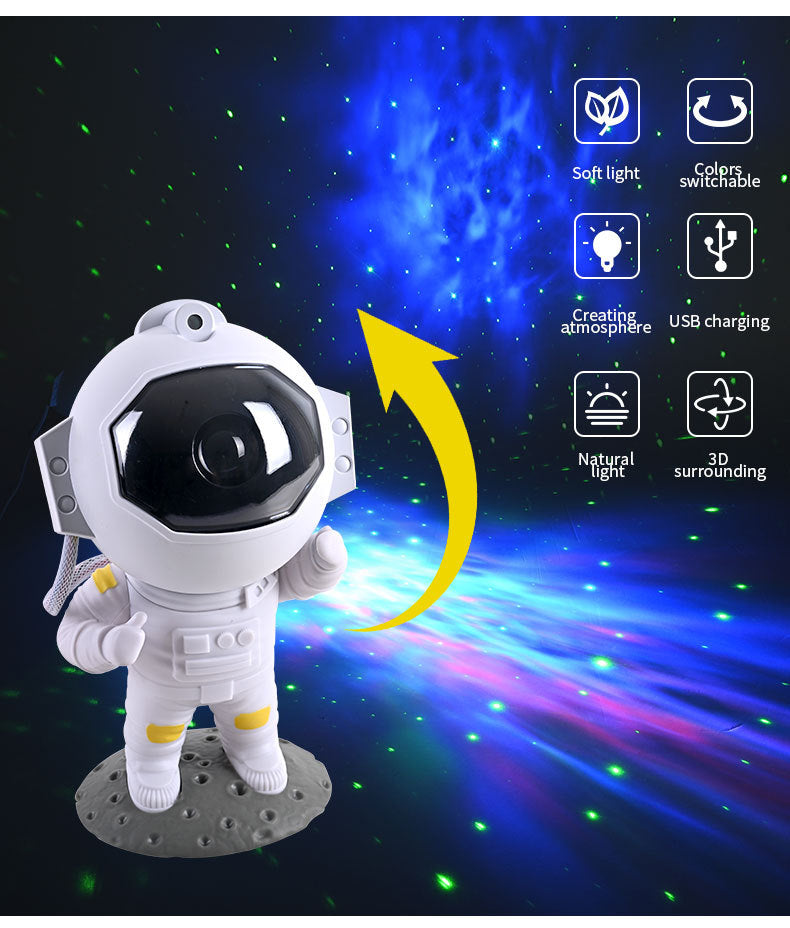 Galaxy Star Astronaut Projector LED Night Light – Starry Sky Night Light for Living Room & Bedroom Décor
