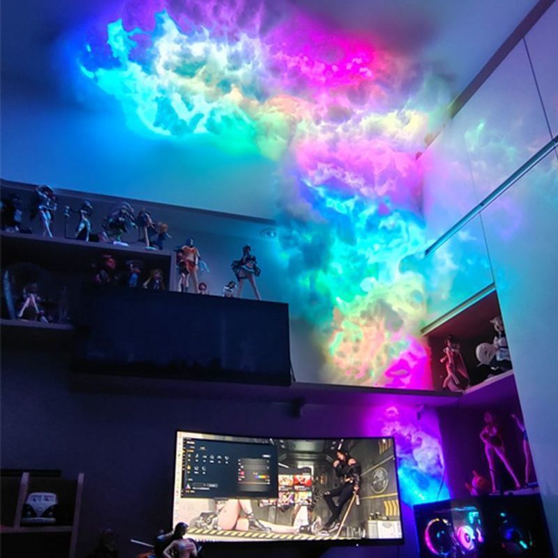 Cloud LED Ceiling Lights – 3D Thundercloud Creative RGB LED Light with Remote Control for Home Décor