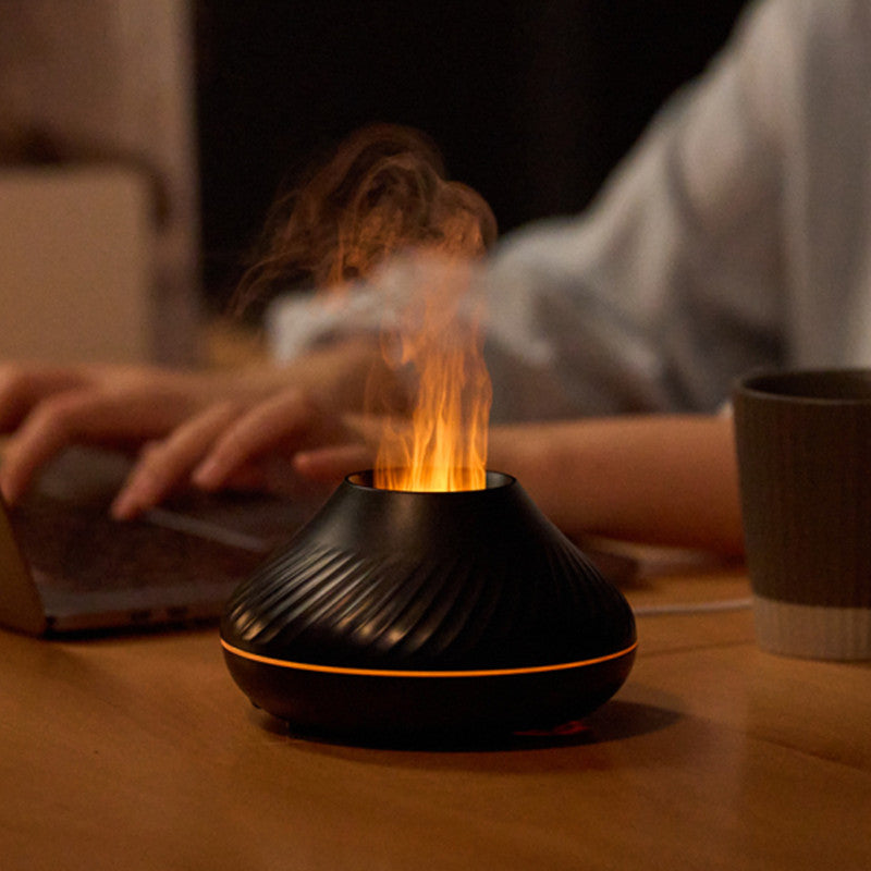 RGB Flame Aroma Diffuser – 3D Colorful Flame Humidifier & Essential Oil Diffuser
