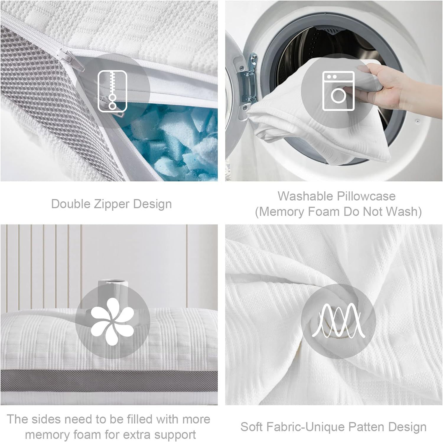 Luxury Cooling Memory Foam Bed Pillow – Adjustable Support Pillow for Deep Sleep & Neck Relief