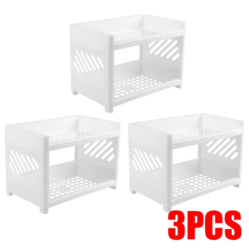 Office Multifunctional Double-Layer Storage Rack