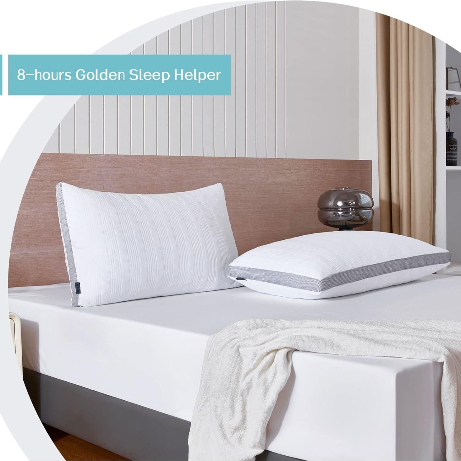 Luxury Cooling Memory Foam Bed Pillow – Adjustable Support Pillow for Deep Sleep & Neck Relief