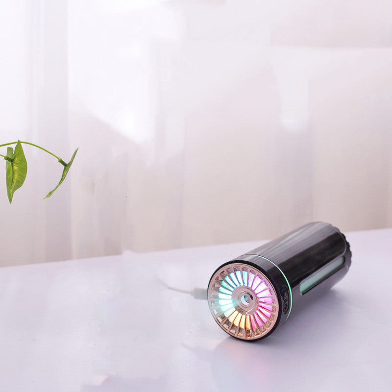 Wireless Rechargeable USB Ultrasonic Air Humidifier – Colorful LED Lights, Quiet Cool Mist Diffuser for Car & Home