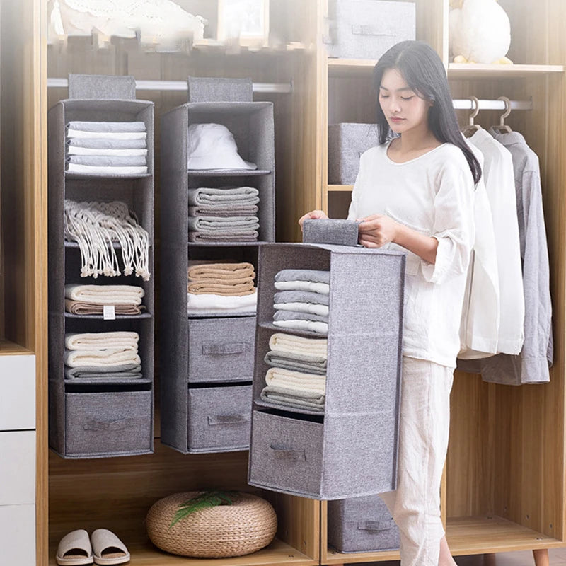 Cotton Linen Hanging Storage Bag