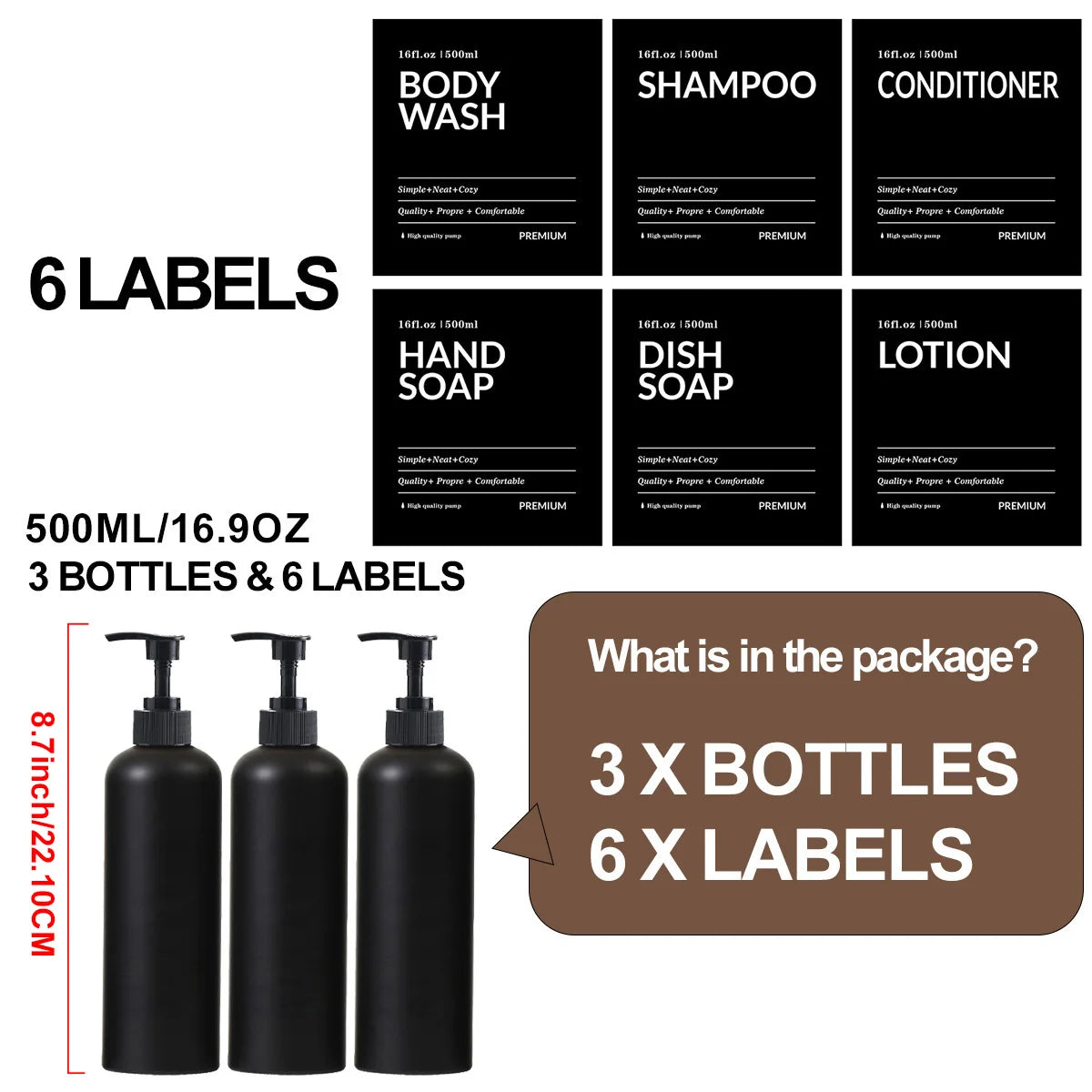 Labeled Soap Dispenser