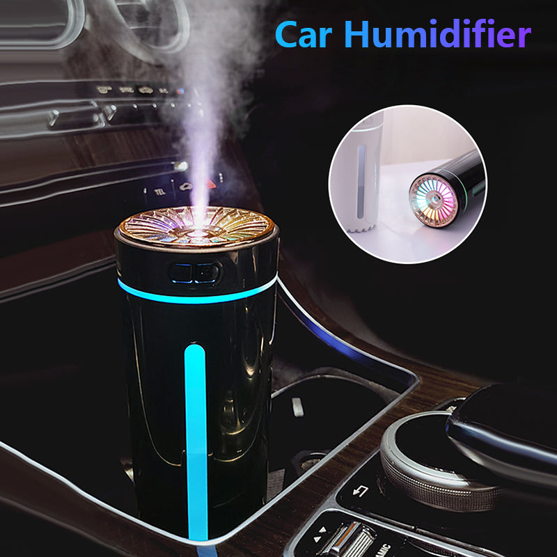 Wireless Rechargeable USB Ultrasonic Air Humidifier – Colorful LED Lights, Quiet Cool Mist Diffuser for Car & Home
