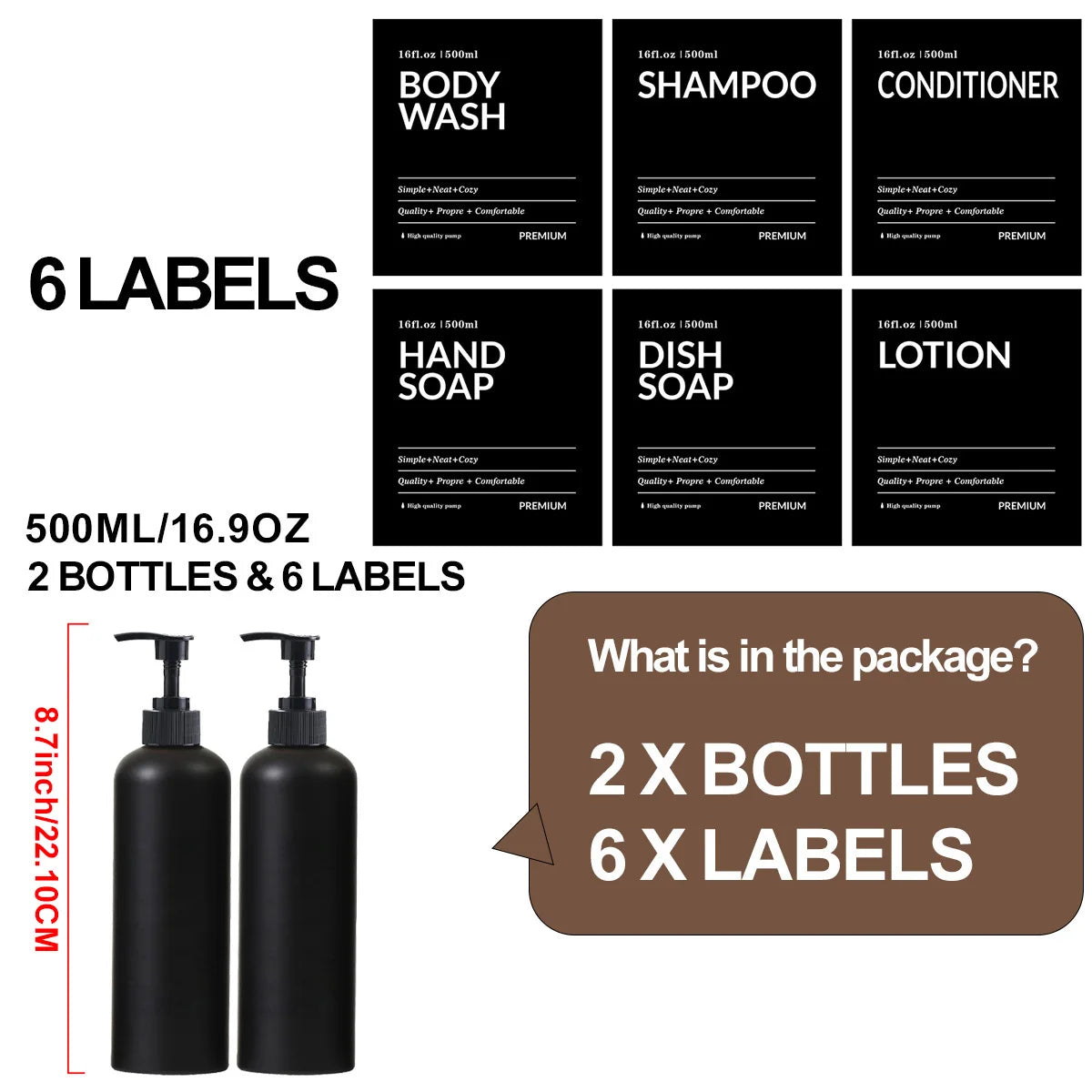 Labeled Soap Dispenser