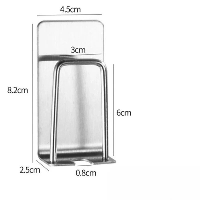 Stainless Steel Wall-Mounted Toothbrush Holder