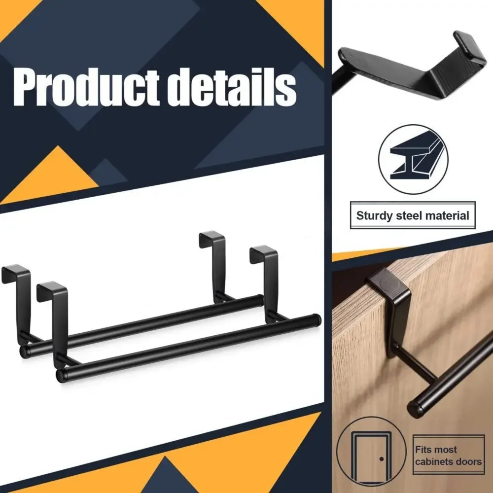 Stainless Steel Over-Door Towel Rack
