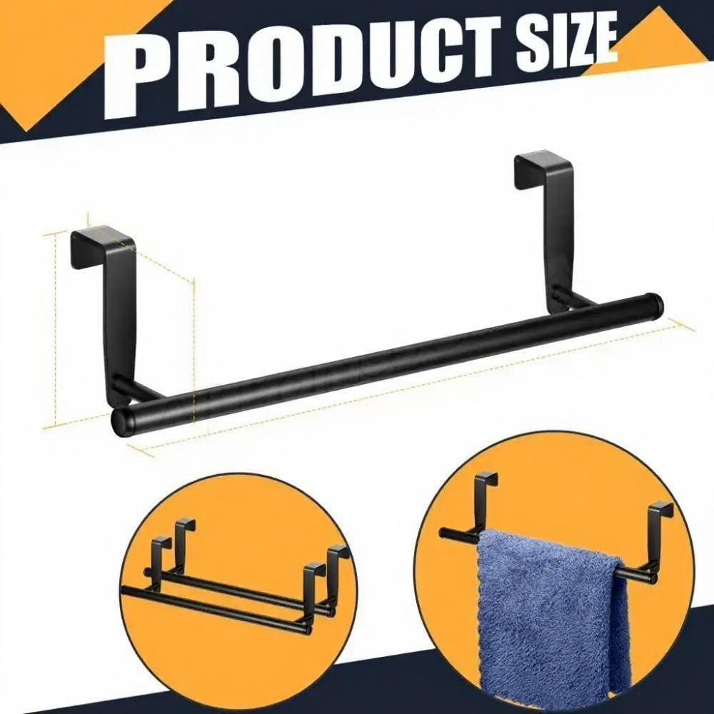 Stainless Steel Over-Door Towel Rack